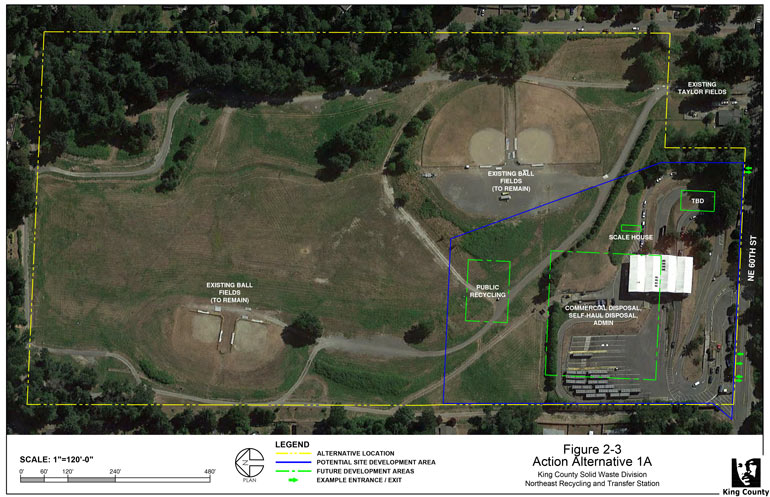 Action Alternative 1A for the Northeast Recycling and Transfer Station Project