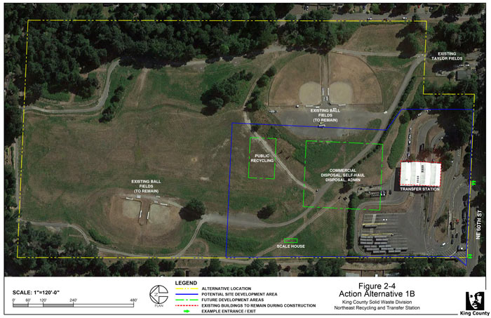 Action Alternative 1B for the Northeast Recycling and Transfer Station Project