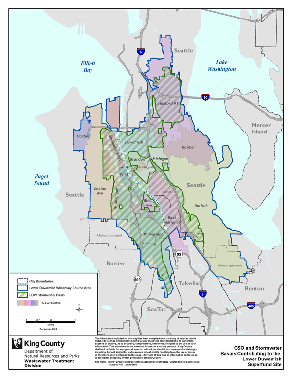 CSO and Stormwater Basins Contributing to the Lower Duwamish Superfund Site