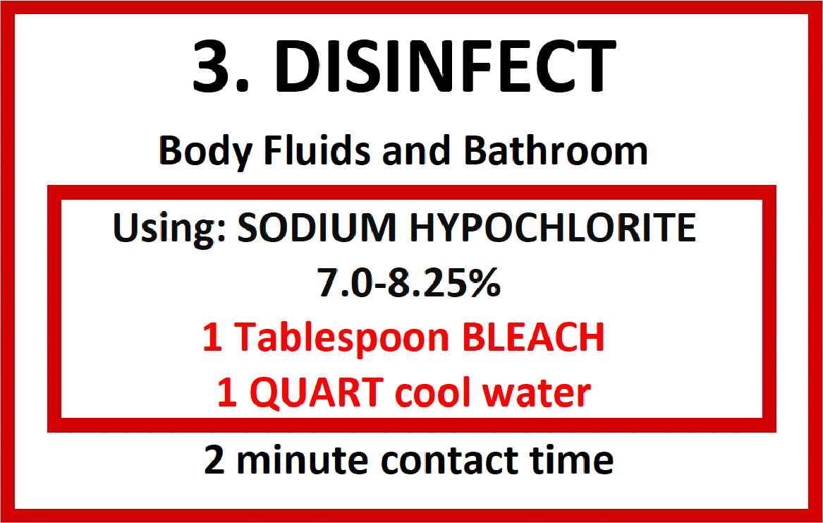 Sample of a disinfect label for 1 quart of solution