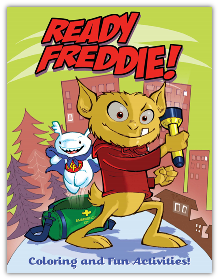 Ready Freddie coloring book for emergency preparedness