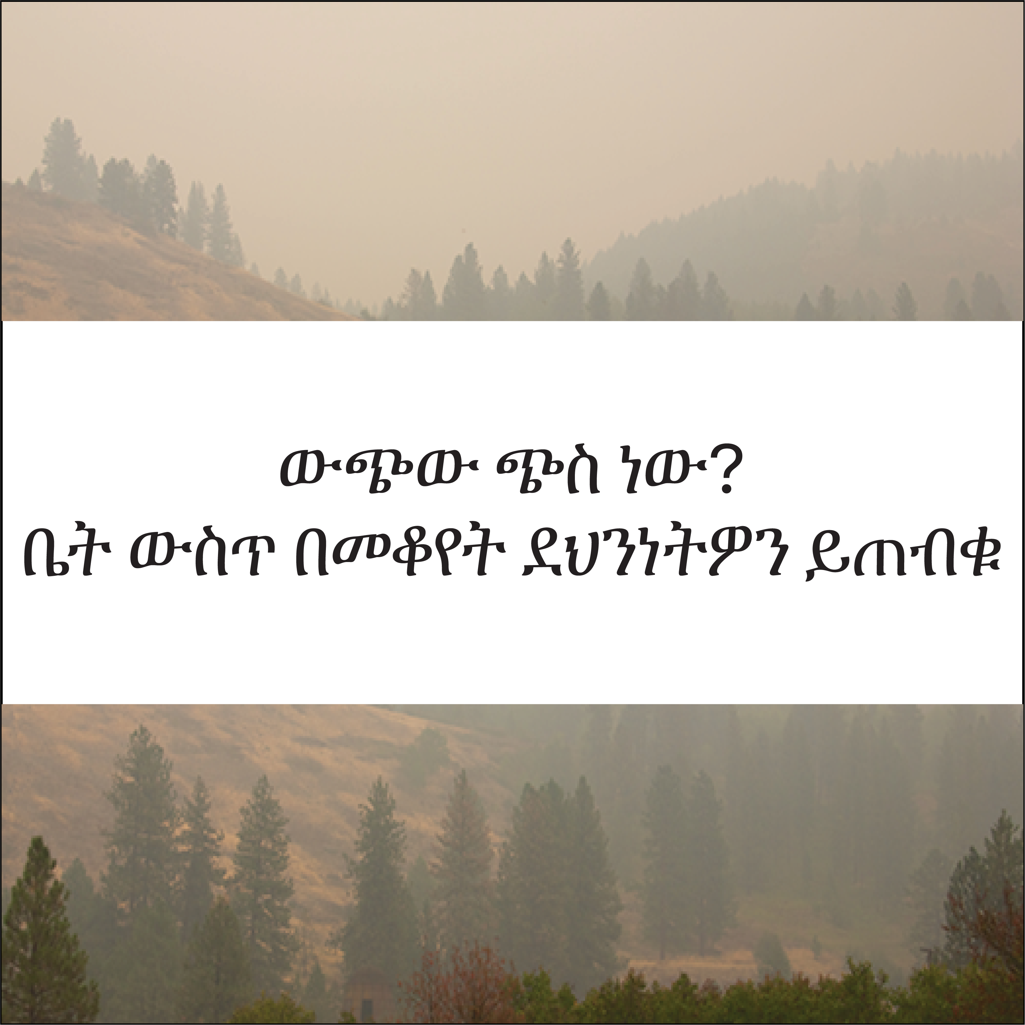 ውጭው ጭስ ነው? ቤት ውስጥ በመቆየት ደህንነትዎን ይጠብቁ