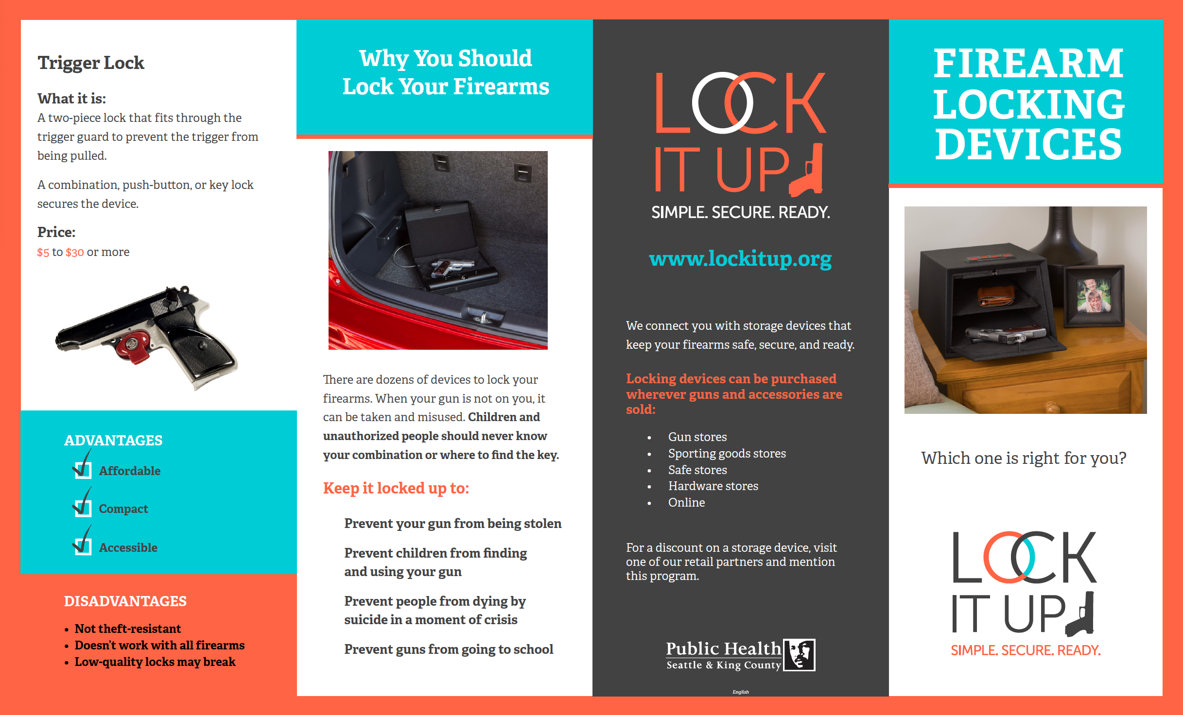 Screenshot of the LOCK IT UP brochure