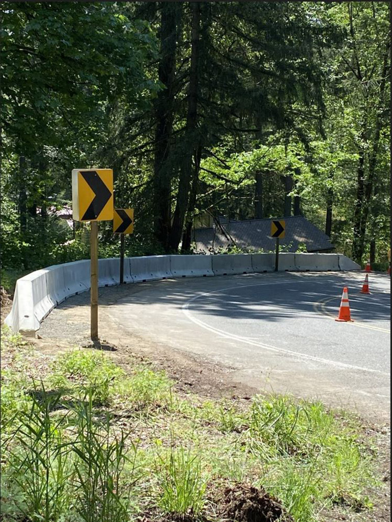 New concrete barricades in place.