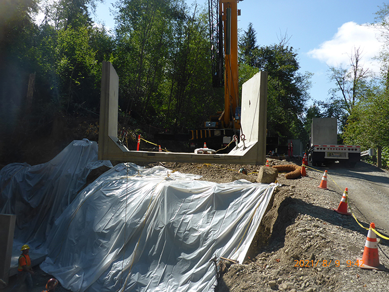 New concrete culvert.