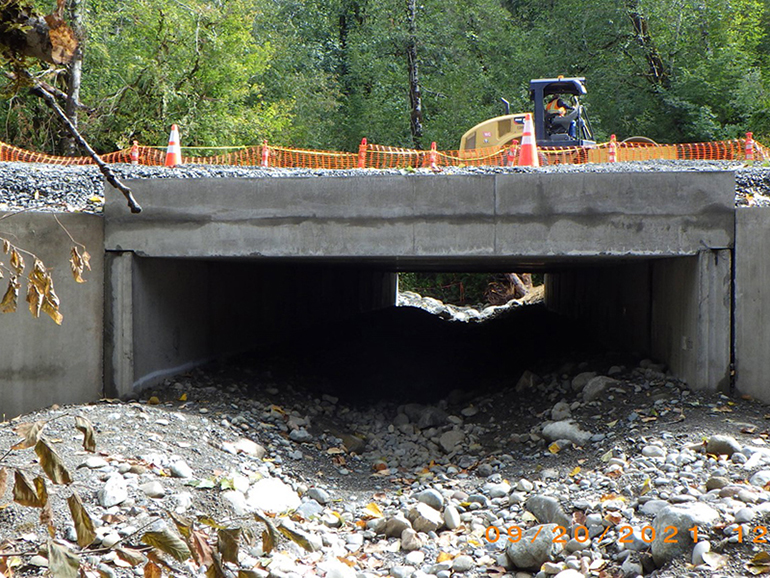 Streambed installed, September 20, 2021.