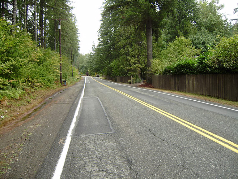 Damage on NE Stillwater Hill Road.