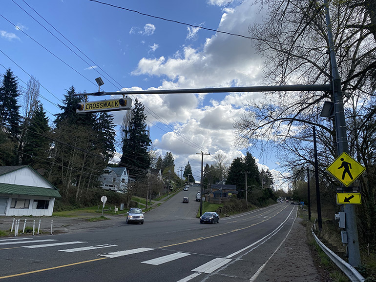 Crosswalk before improvements.