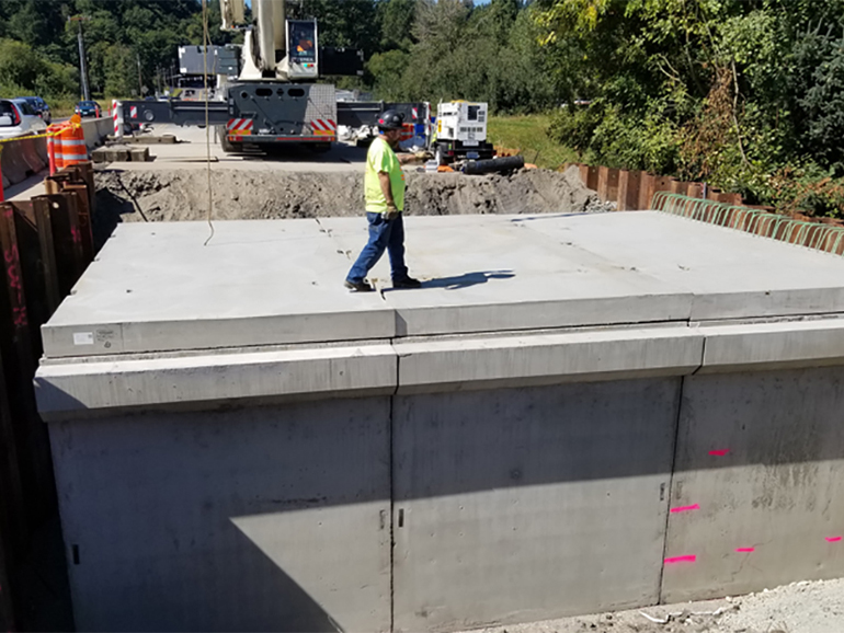 September 1 - first half of new culvert installed.