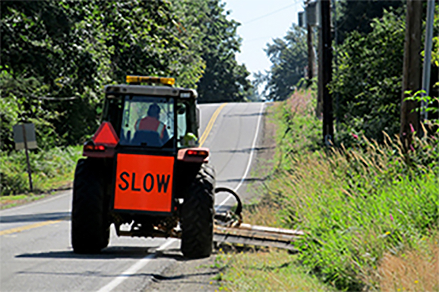 Roadside mowing.